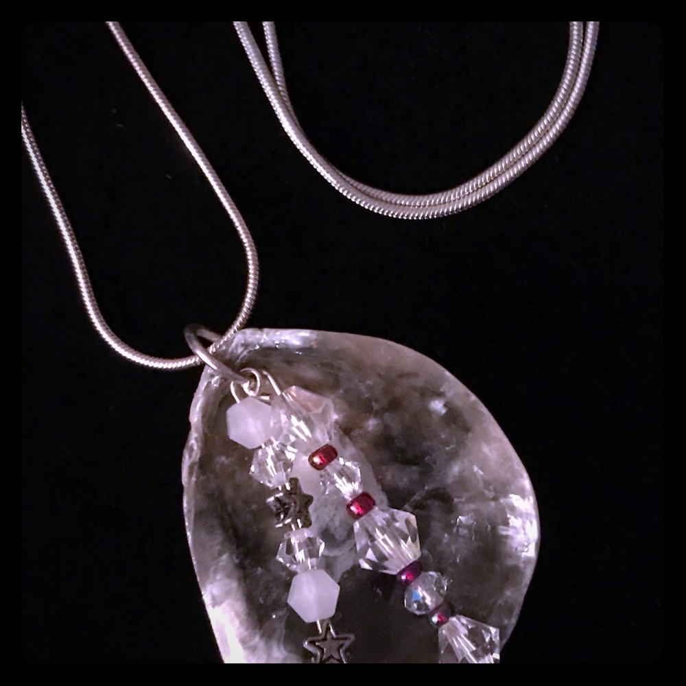 Handmade Shell Swarovski Sterling 925 Necklace